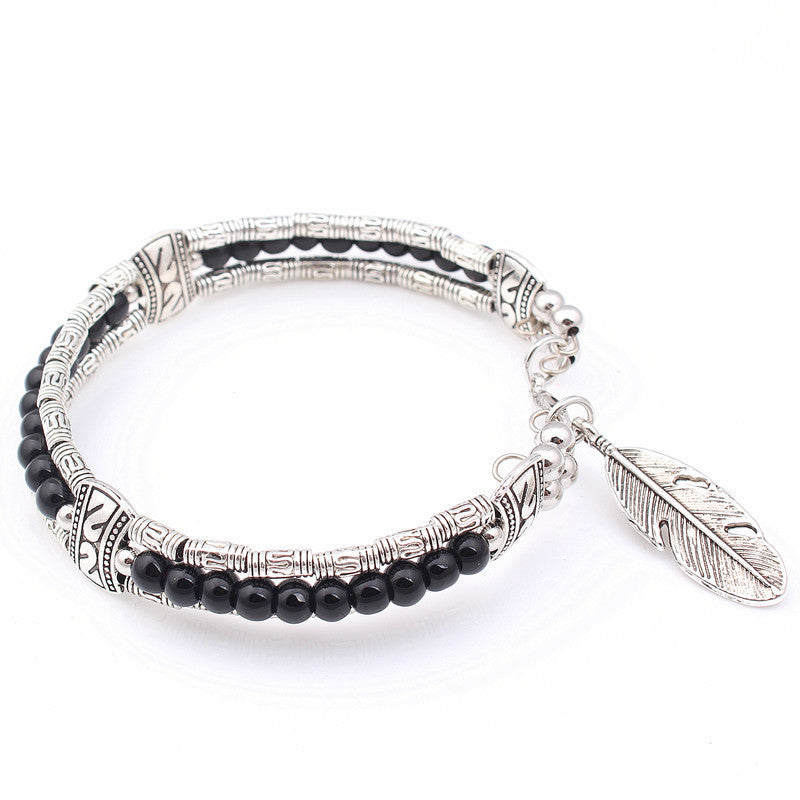 Wholesale Turquoise Feather Alloy Bracelets